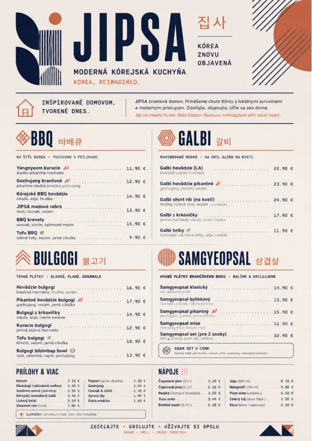 Modern Fusion korean-menu menu template preview