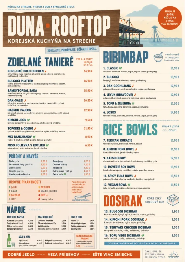 Family Style Feast korean-menu menu template preview