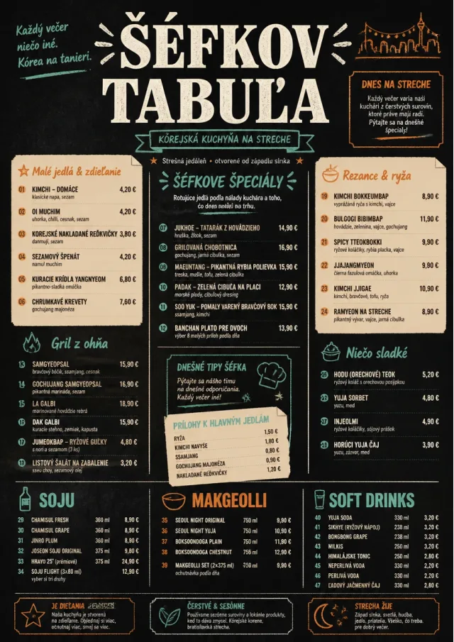 Chef Specials Board korean-menu menu template preview