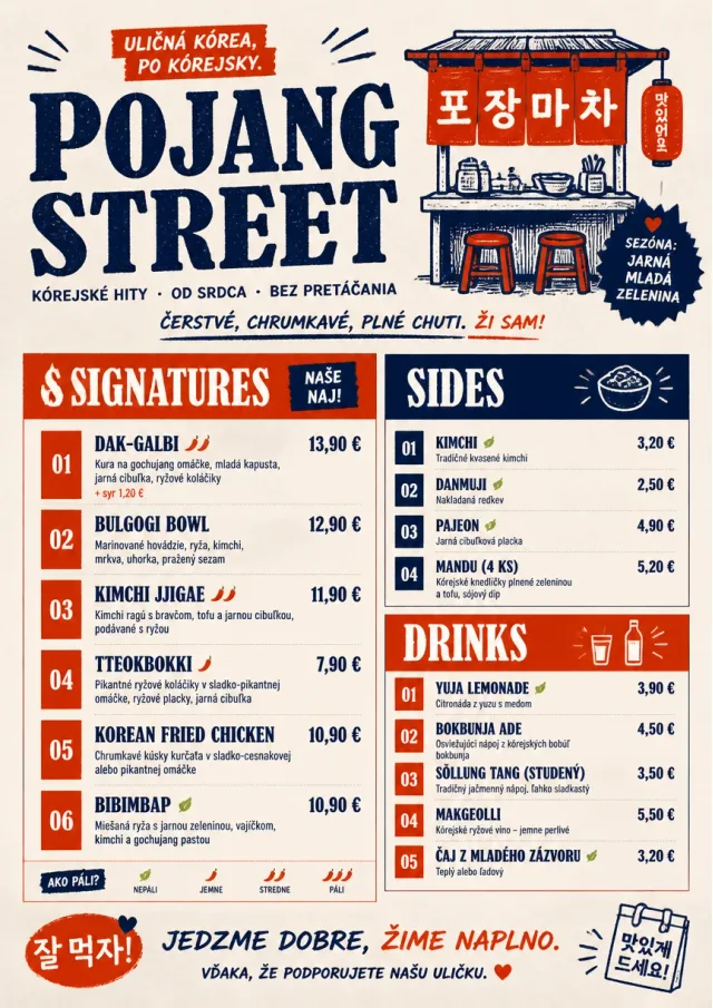 Street Stall Flyer korean-menu menu template preview
