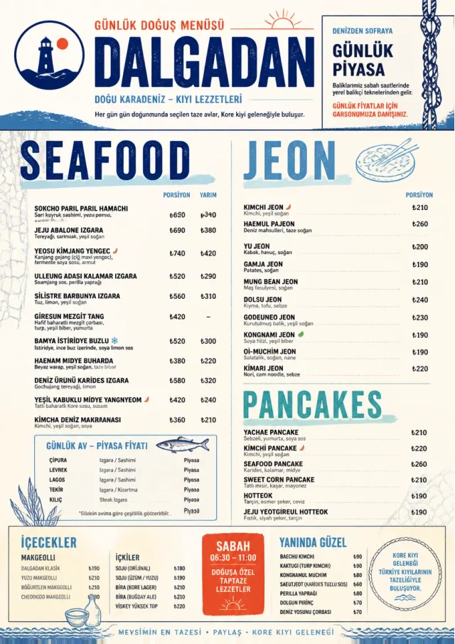 Coastal Regional korean-menu menu template preview