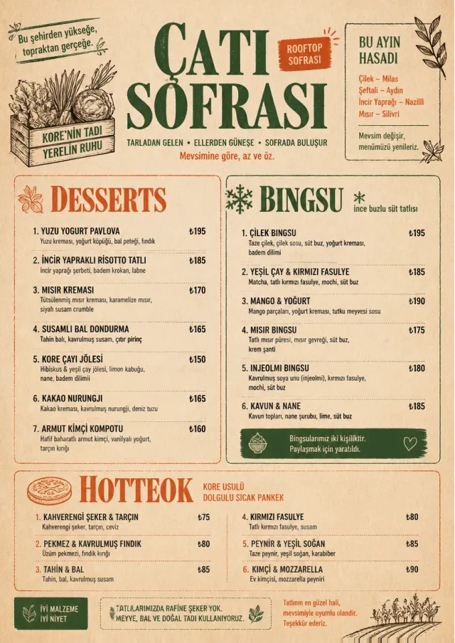 Farm Table Rustic korean-menu menu template preview