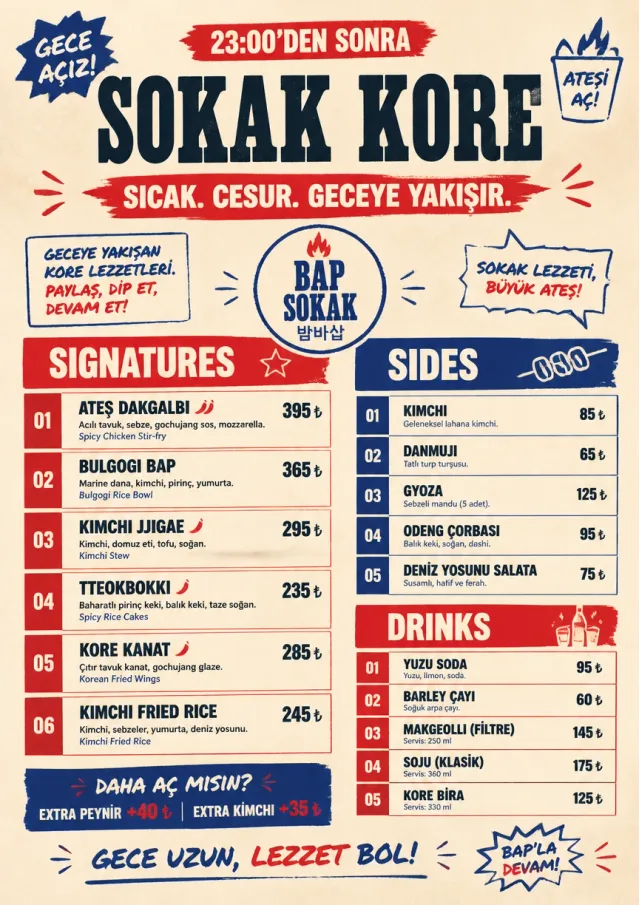 Street Stall Flyer korean-menu menu template preview