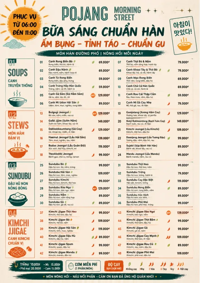 Street Stall Energy korean-menu menu template preview