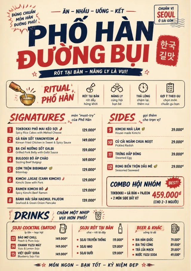 Street Stall Flyer korean-menu menu template preview