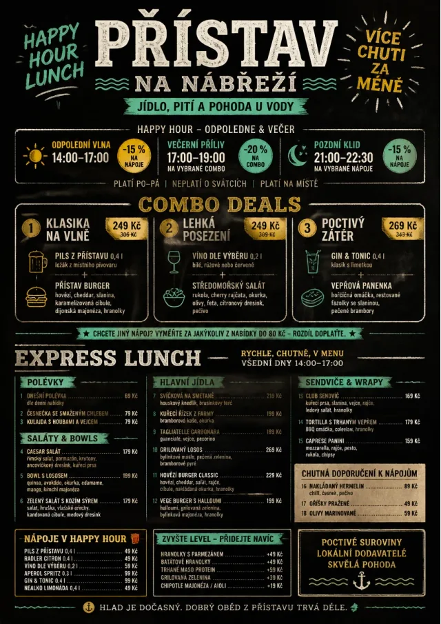 Happy Hour Promo lunch-menu menu template preview