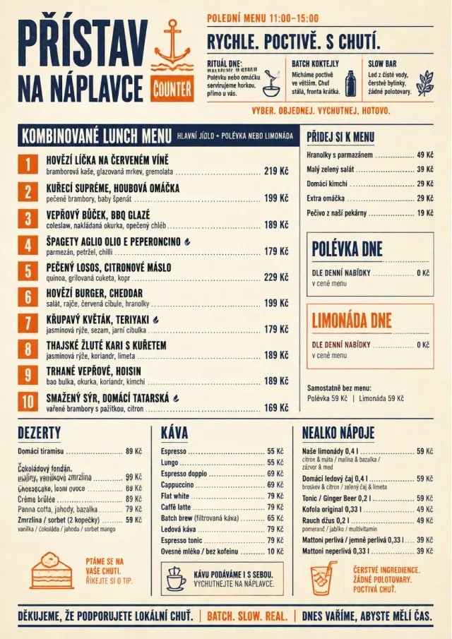 Urban Counter Quick lunch-menu menu template preview