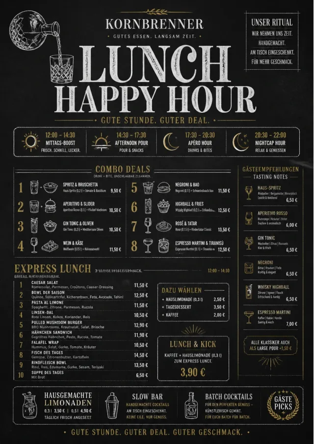 Happy Hour Promo lunch-menu menu template preview