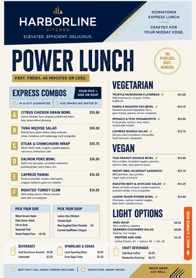 Power Lunch lunch-menu menu template preview