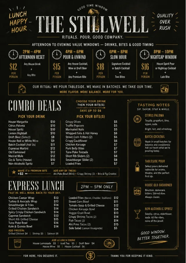 Happy Hour Promo lunch-menu menu template preview