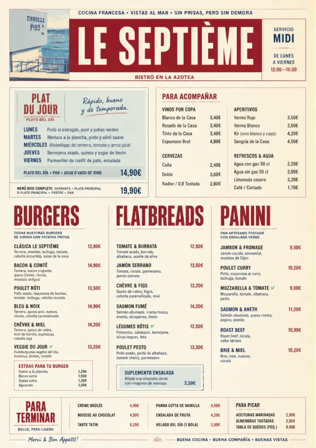 Bistro Midi lunch-menu menu template preview