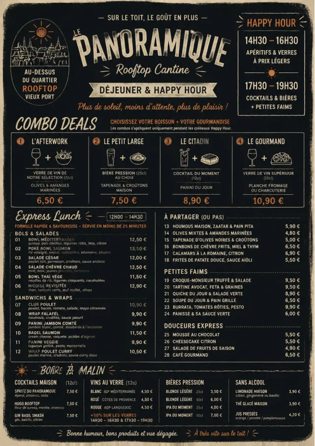 Happy Hour Promo lunch-menu menu template preview