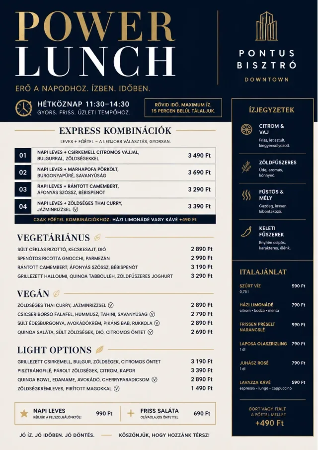 Power Lunch lunch-menu menu template preview