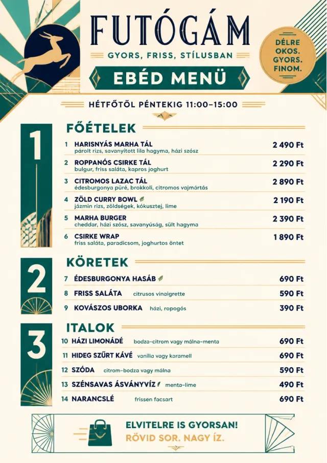 Counter Quick Board lunch-menu menu template preview