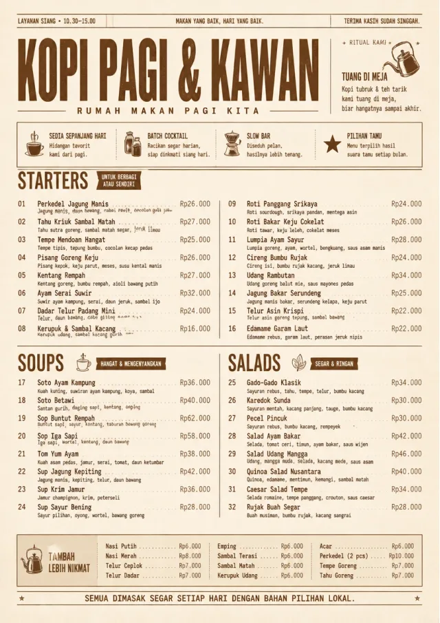 Sunrise Classic lunch-menu menu template preview
