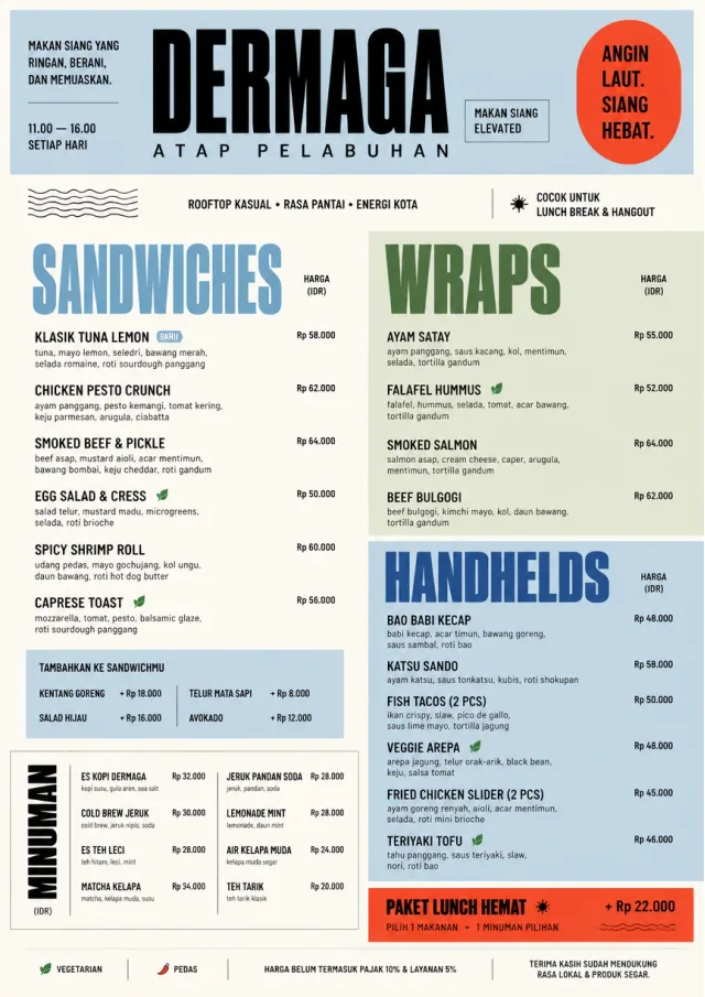 Modern Brunch Editorial lunch-menu menu template preview