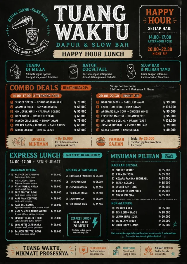 Happy Hour Promo lunch-menu menu template preview