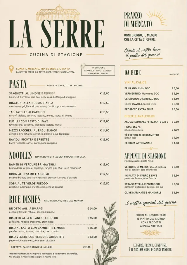 Market Fresh Midday lunch-menu menu template preview