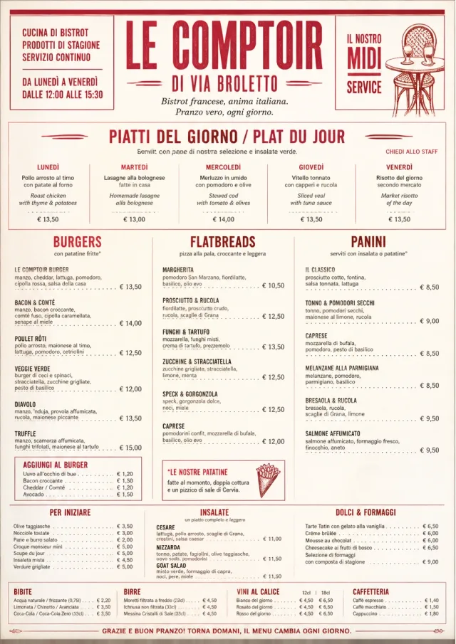 Bistro Midi lunch-menu menu template preview