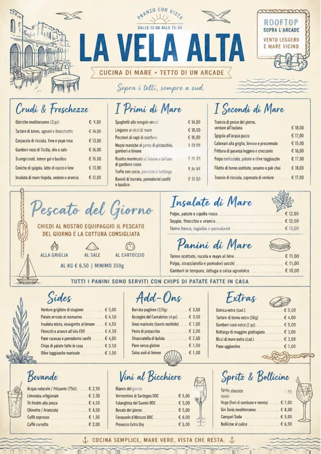Coastal Midday lunch-menu menu template preview
