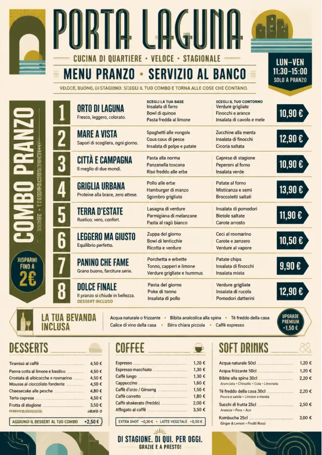 Urban Counter Quick lunch-menu menu template preview