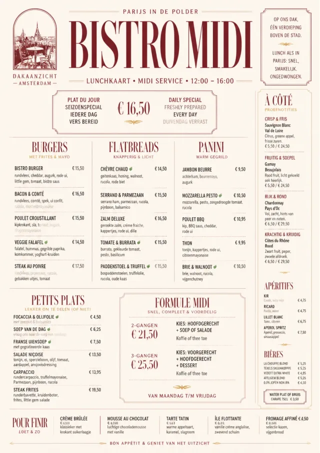 Bistro Midi lunch-menu menu template preview