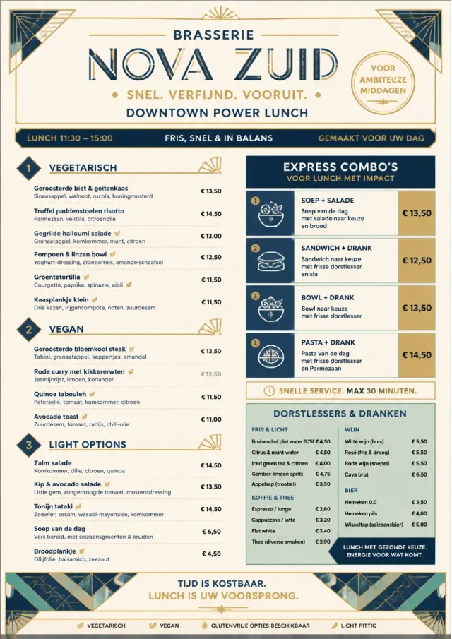 Power Lunch lunch-menu menu template preview