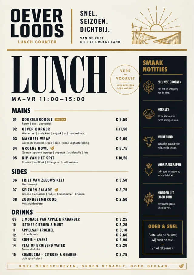 Counter Quick Board lunch-menu menu template preview