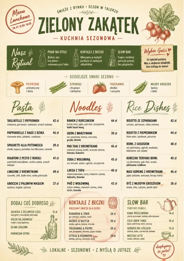 Market Fresh Midday lunch-menu menu template preview