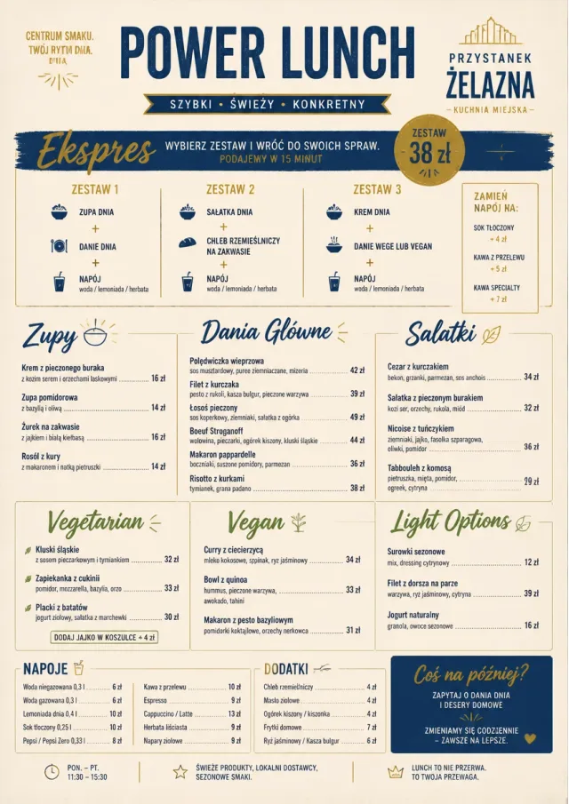 Power Lunch lunch-menu menu template preview