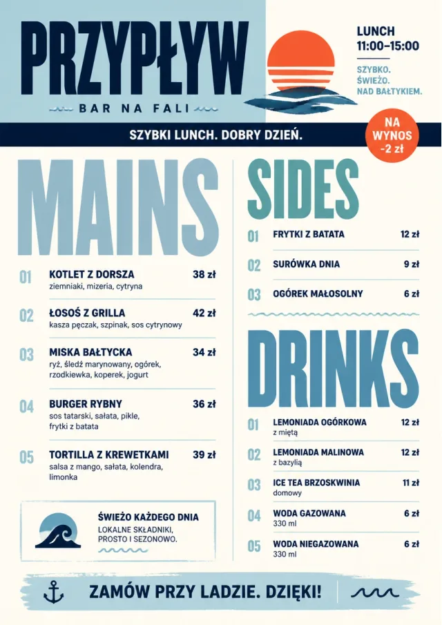 Counter Quick Board lunch-menu menu template preview