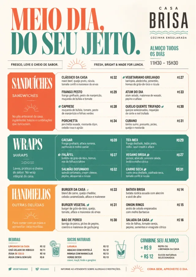 Modern Brunch Editorial lunch-menu menu template preview
