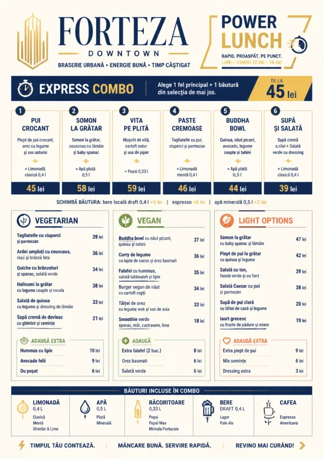 Power Lunch lunch-menu menu template preview