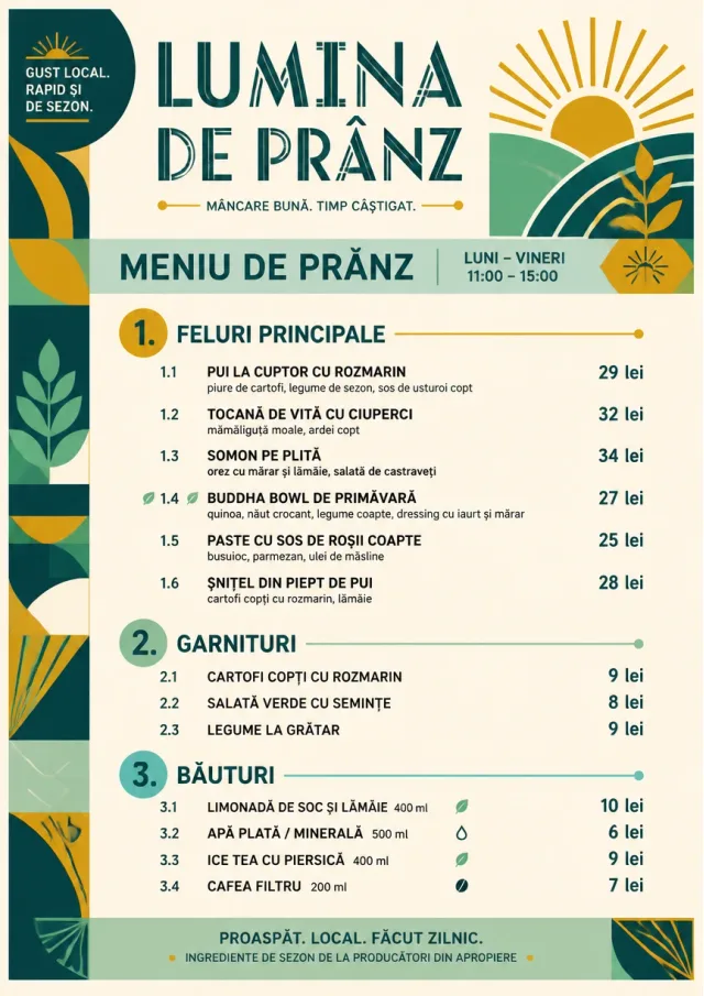 Counter Quick Board lunch-menu menu template preview