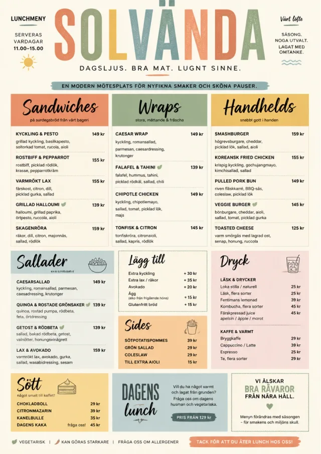 Modern Brunch Editorial lunch-menu menu template preview