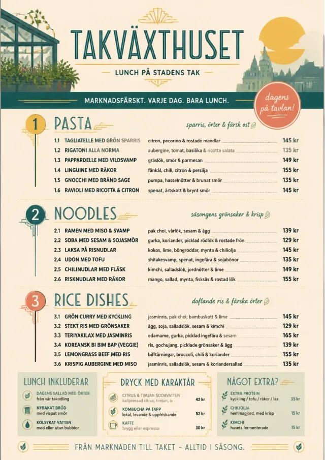 Market Fresh Midday lunch-menu menu template preview