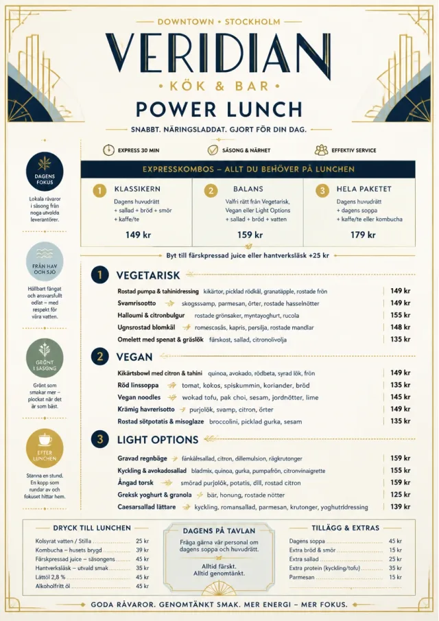 Power Lunch lunch-menu menu template preview