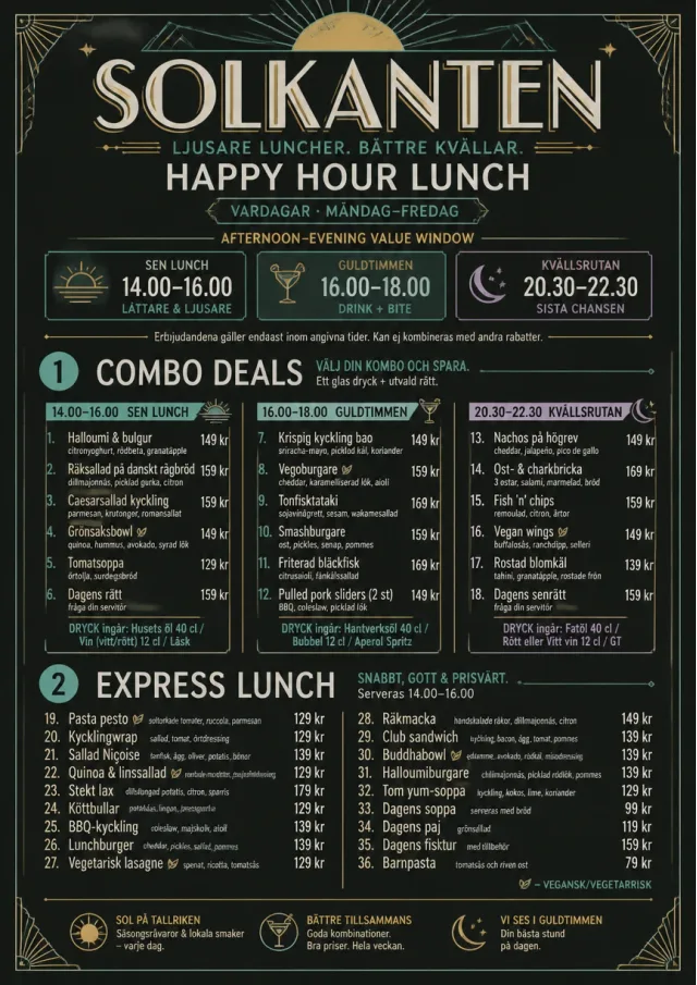 Happy Hour Promo lunch-menu menu template preview