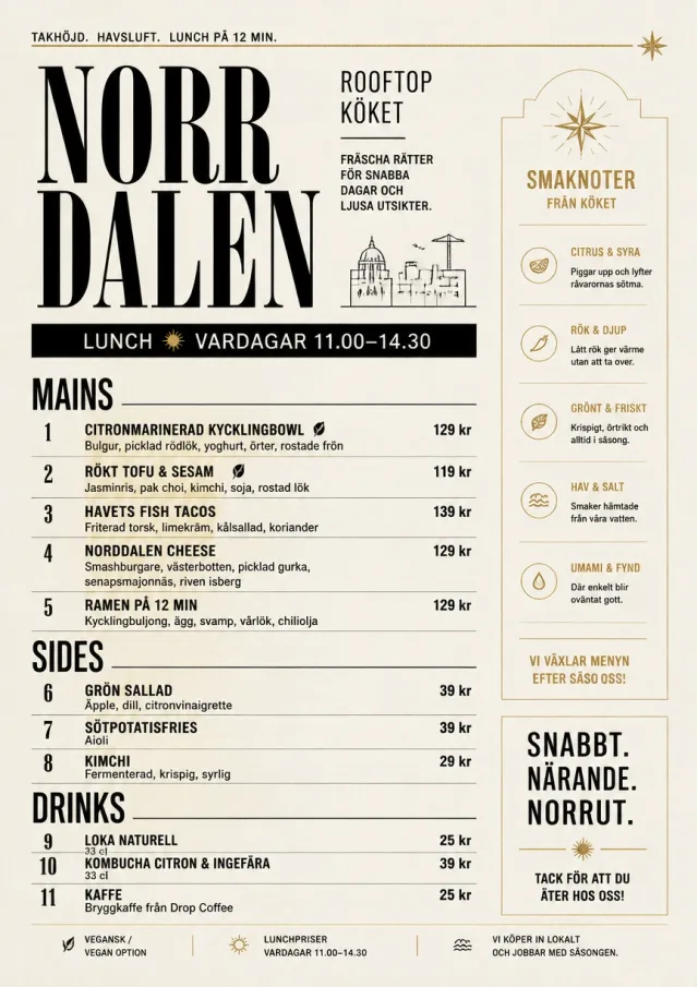Counter Quick Board lunch-menu menu template preview