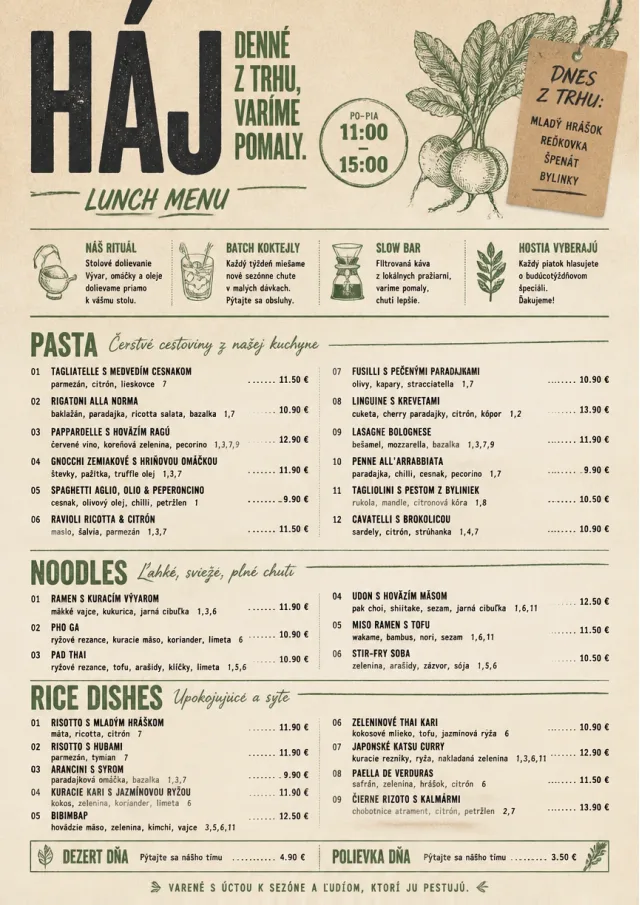 Market Fresh Midday lunch-menu menu template preview