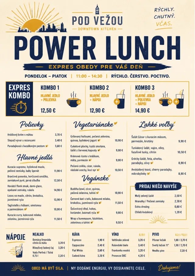 Power Lunch lunch-menu menu template preview