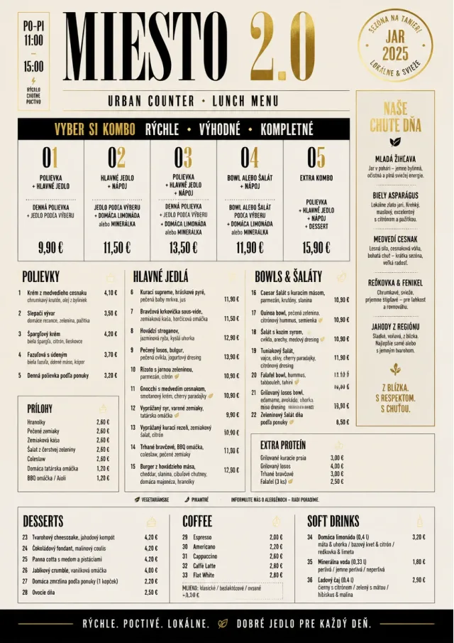 Urban Counter Quick lunch-menu menu template preview
