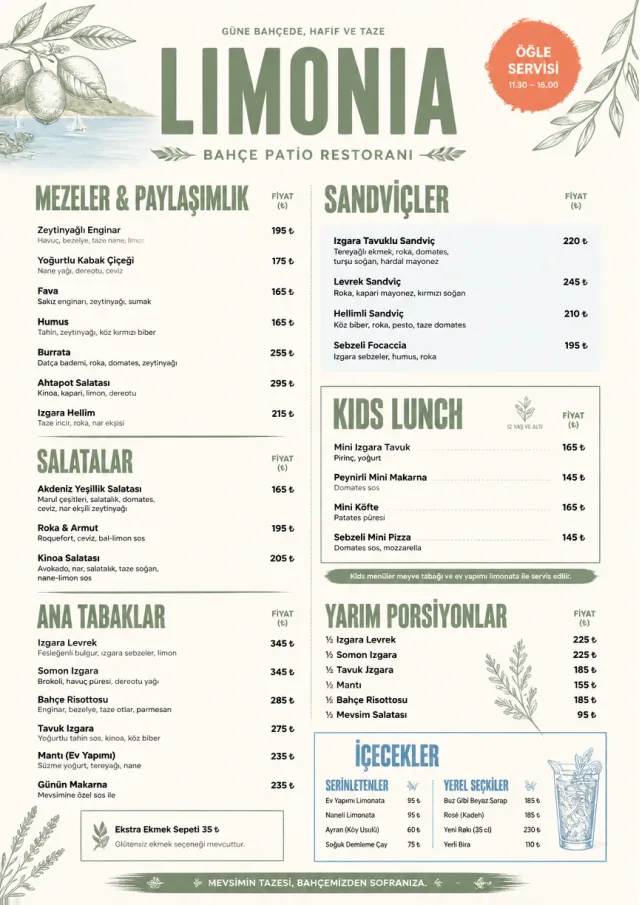 Garden Patio Day lunch-menu menu template preview
