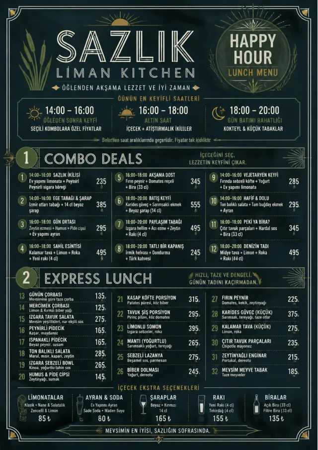 Happy Hour Promo lunch-menu menu template preview