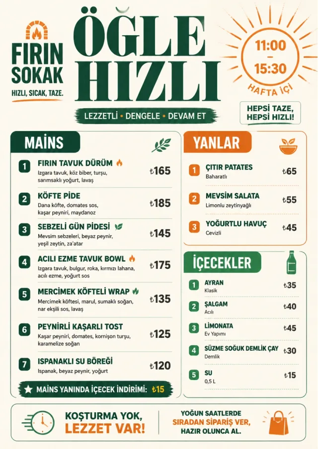 Counter Quick Board lunch-menu menu template preview