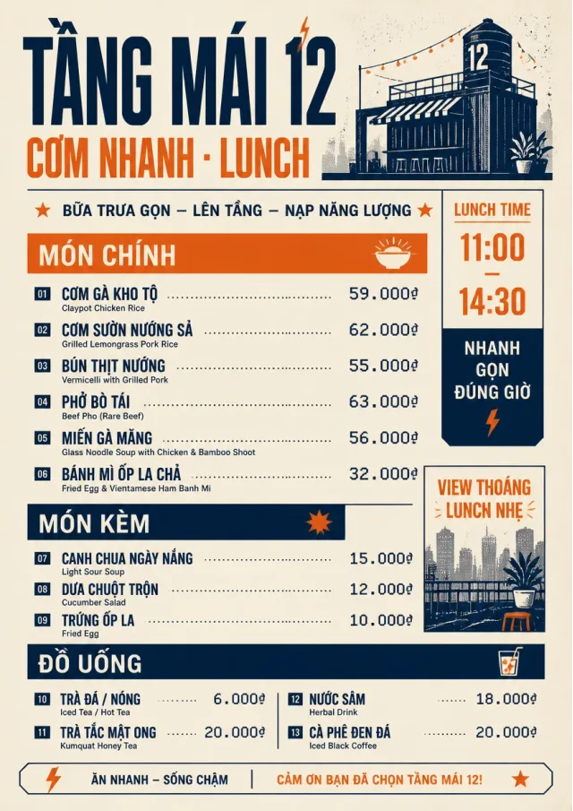 Counter Quick Board lunch-menu menu template preview