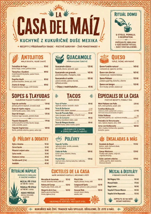 Heritage Tradition mexican-menu menu template preview