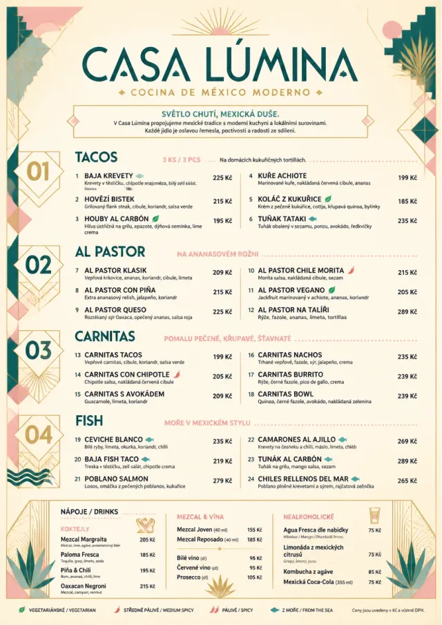 Modern Fusion mexican-menu menu template preview