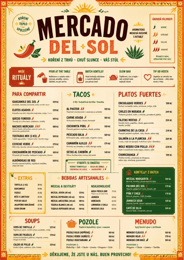 Spice Market Bold mexican-menu menu template preview