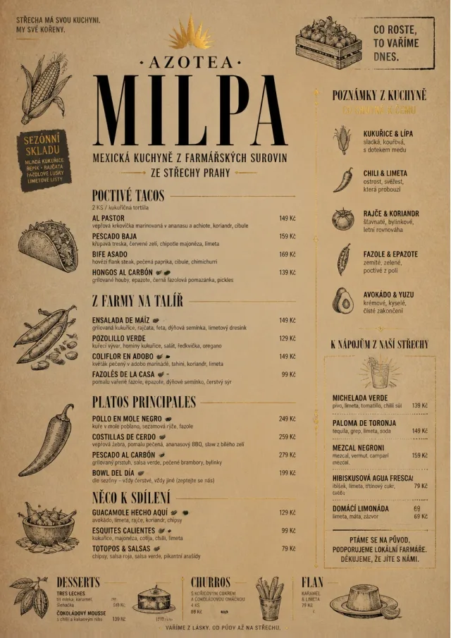 Farm Table Rustic mexican-menu menu template preview